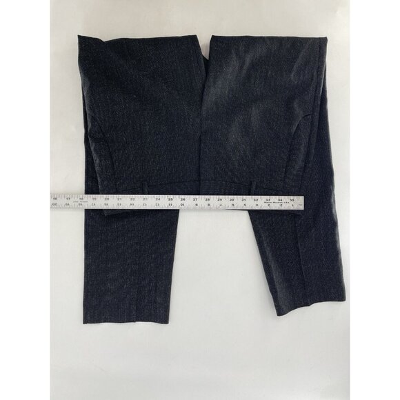 Theory Women's Dark Gray Wool Stretch Dress Pants Career Office Sz 8 Made In USA - Picture 8 of 10